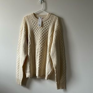 uniqlo cable crew sweater aran